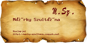 Márky Szultána névjegykártya